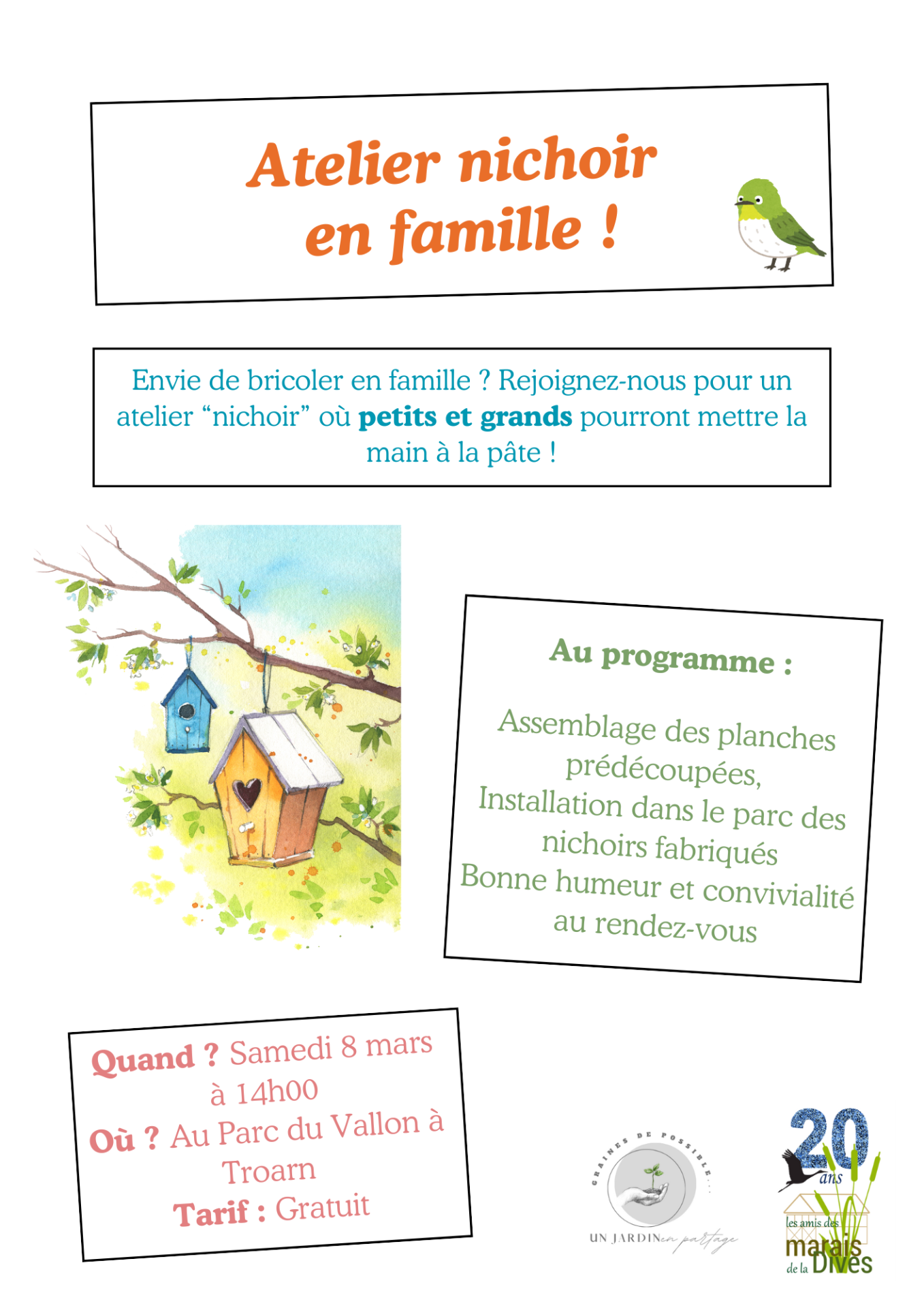 Atelier nichoir en famille 